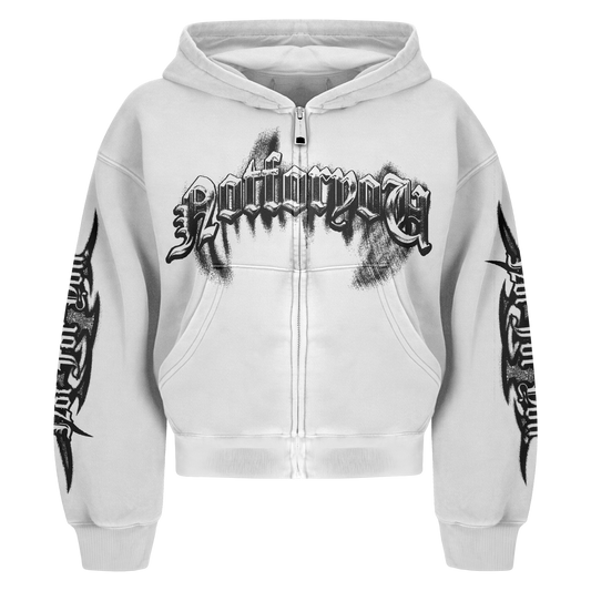 ZIPPED HOODIE (GREY)